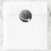 Lavender Heart Swirls Ronde Sticker (Tas)