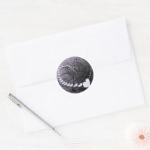 Lavender Heart Swirls Ronde Sticker (Envelop)