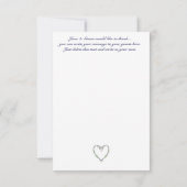 Lavender Heart Weddenschap Hartelijk dank Bedankkaart (Achterkant)