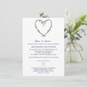 Lavender Heart Weddenschap Kaart (Staand voorkant)