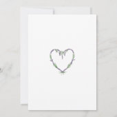 Lavender Heart Wedding Invitation Kaart (Achterkant)