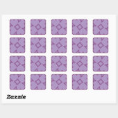 Lavender Hearts Square Sticker (Vel)
