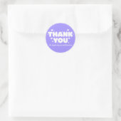 Lavender Hearts Thank You Business Sticker  (Tas)