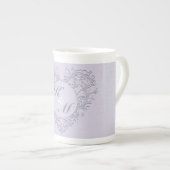 Lavender hearty Chic Porselein Kop (Voorkant rechts)