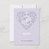 Lavender HeartyChic RSVP Kaartje (Achterkant)