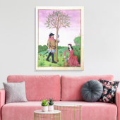 Lavender, Hellebore & relatief van komkommer Canvas Afdruk (Insitu (Woonkamer))