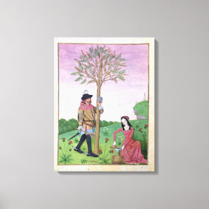 Lavender, Hellebore & relatief van komkommer Canvas Afdruk