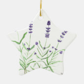 Lavender herb botanische waterverf paars groen keramisch ornament (Voorkant)