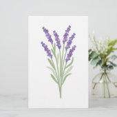 Lavender Herb Briefpapier (Staand voorkant)