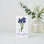 Lavender Herb Bunch Flowers Gardener Florist Visitekaartje (Staand voorkant)