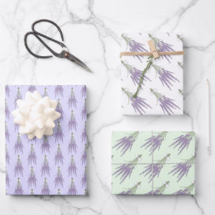 Lavender Herb Flower Bundle Patronen Inpakpapier Vel