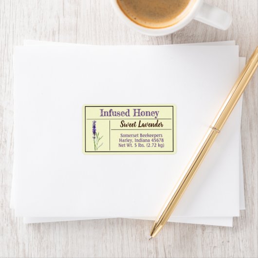 Lavender Herb Infused Honey Jar Etiket (Insitu)