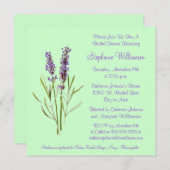 Lavender Herb Sprig over Groen Vrijgezellenfeest Kaart (Voorkant / Achterkant)