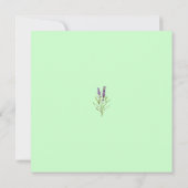 Lavender Herb Sprig over Groen Vrijgezellenfeest Kaart (Achterkant)