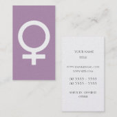 Lavender Herb Vrouw Symbool Visitekaartje (Voorkant / Achterkant)