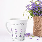 Lavender Herbal Flowers Serenity Latte Mok