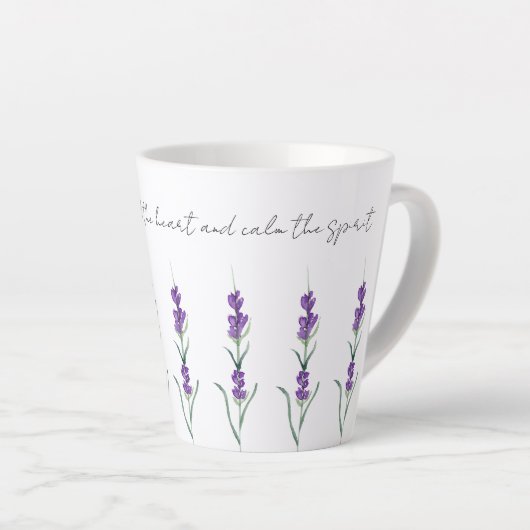 Lavender Herbal Flowers Serenity Latte Mok (Rechterhoek)