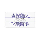 Lavender Herbs Violet Botanical Greenery Etiket (Voorkant)