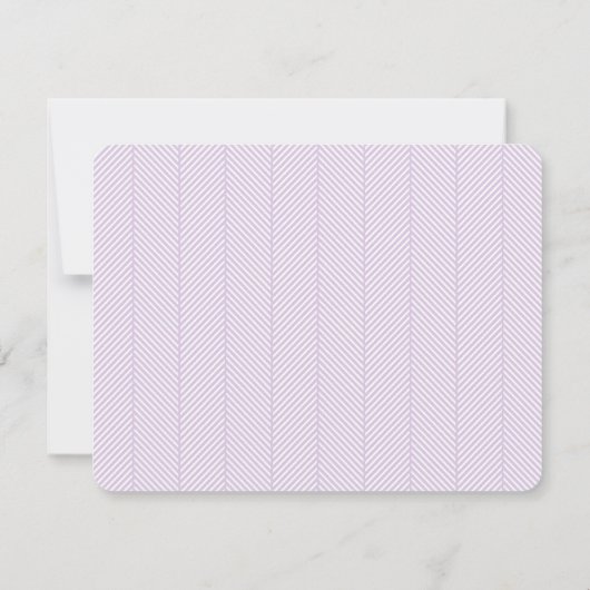 Lavender Herringbone Pattern Hartelijk dank Kaart (Achterkant)