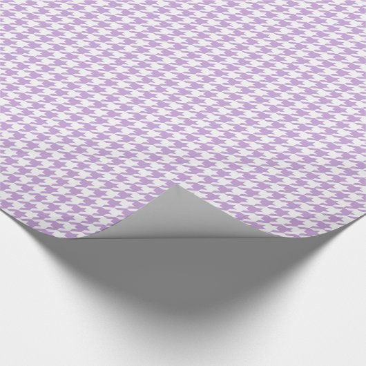 Lavender Houndstooth Pattern Cadeaupapier (Hoek)