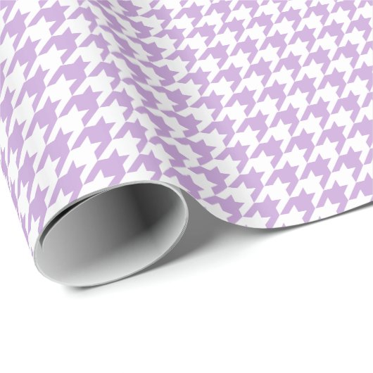 Lavender Houndstooth Pattern Cadeaupapier (Rol Hoek)