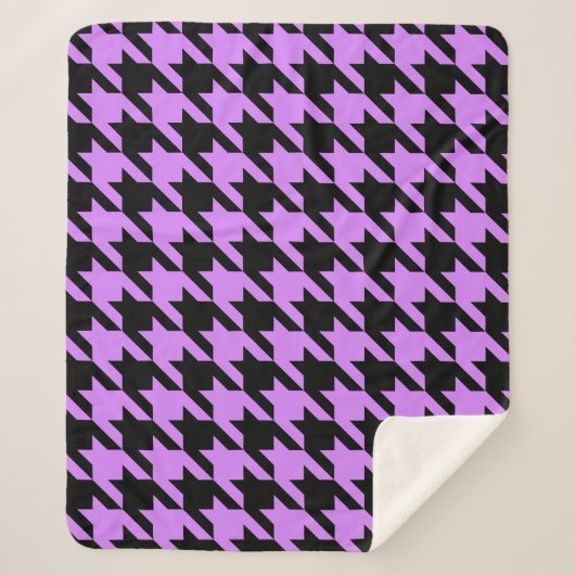 lavender houndstooth sherpa deken (Voorkant)