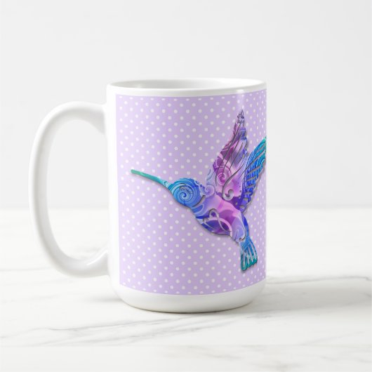 Lavender Hummingbird Mug Koffiemok (Links)