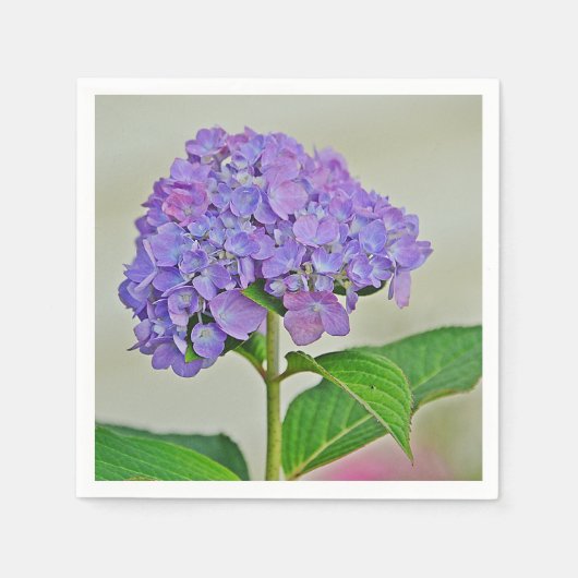 Lavender Hydrangea Blossom Paper Napkin Servetten (Voorkant)