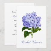 Lavender Hydrangea Bridal Shower Kaart (Voorkant / Achterkant)