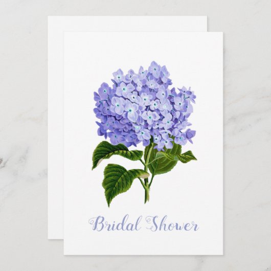 Lavender Hydrangea Bridal Shower Kaart (Voorkant / Achterkant)