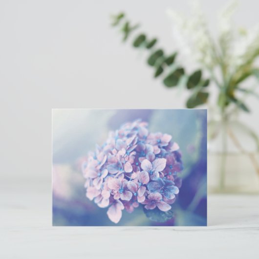 Lavender Hydrangea Briefkaart (Staand voorkant)