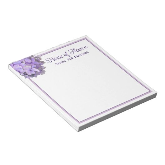 Lavender Hydrangea Business Name Notitieblok (Schuin)