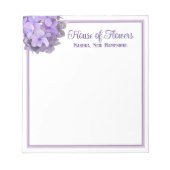 Lavender Hydrangea Business Name Notitieblok (Voorkant)