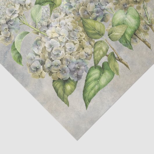  lavender Hydrangea Floral over grijs  Tissuepapier (Detail)