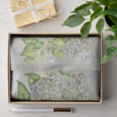 lavender Hydrangea Floral over grijs Tissuepapier (Geschenk)