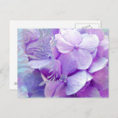 Lavender Hydrangea Floral Swirl Briefkaart (Voorkant / Achterkant)