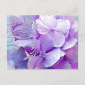 Lavender Hydrangea Floral Swirl Briefkaart (Voorkant)