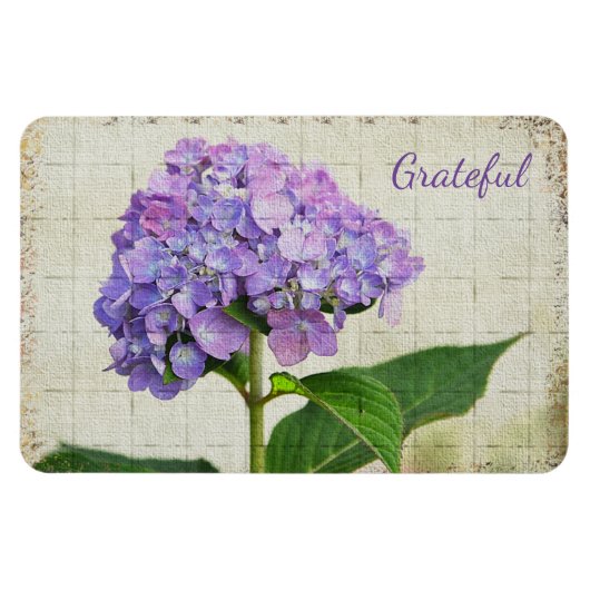 Lavender Hydrangea Gratitude Magneet (Horizontaal)