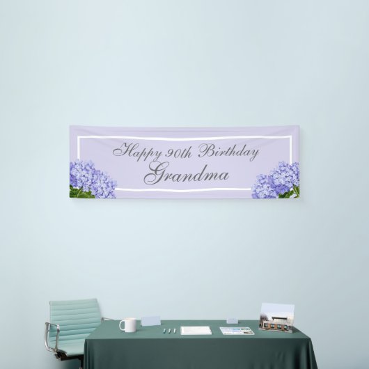 Lavender Hydrangea Happy 90th Birthday Grandma Spandoek (Beurs)