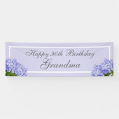 Lavender Hydrangea Happy 90th Birthday Grandma Spandoek (Horizontaal)