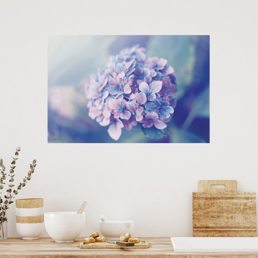 Lavender Hydrangea Poster (Keuken)