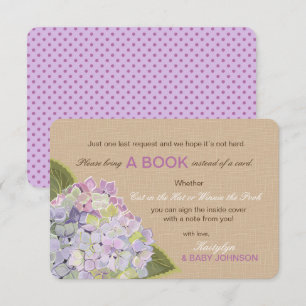 Lavender Hydrangea Rustic Lees de boekenkaart Kaart