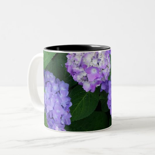 Lavender Hydrangea Tweekleurige Koffiemok (Voorkant links)