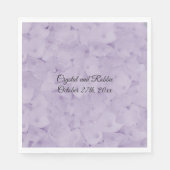 Lavender Hydrangea Wedding Paper Napkins Servet (Voorkant)