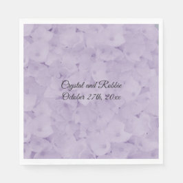 Lavender Hydrangea Wedding Paper Napkins Servet