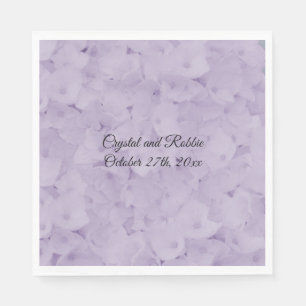 Lavender Hydrangea Wedding Paper Napkins Servet