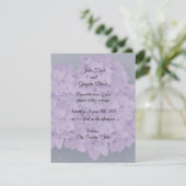 Lavender Hydrangea Wedding Uitnodiging (Staand voorkant)