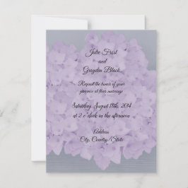 Lavender Hydrangea Wedding Uitnodiging