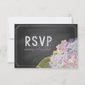 Lavender Hydrangeas Chalkboard RSVP Card (Achterkant)