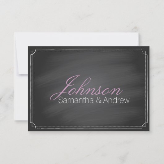 Lavender Hydrangeas Chalkboard RSVP Card (Achterkant)